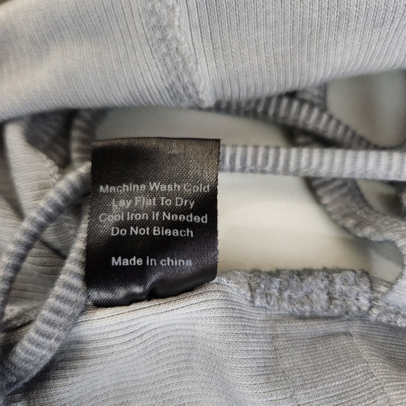 POL Womens Acid Wash Gray Ribbed Strappy Open-Sided High Neck Tank |M| - Picture 8 of 8